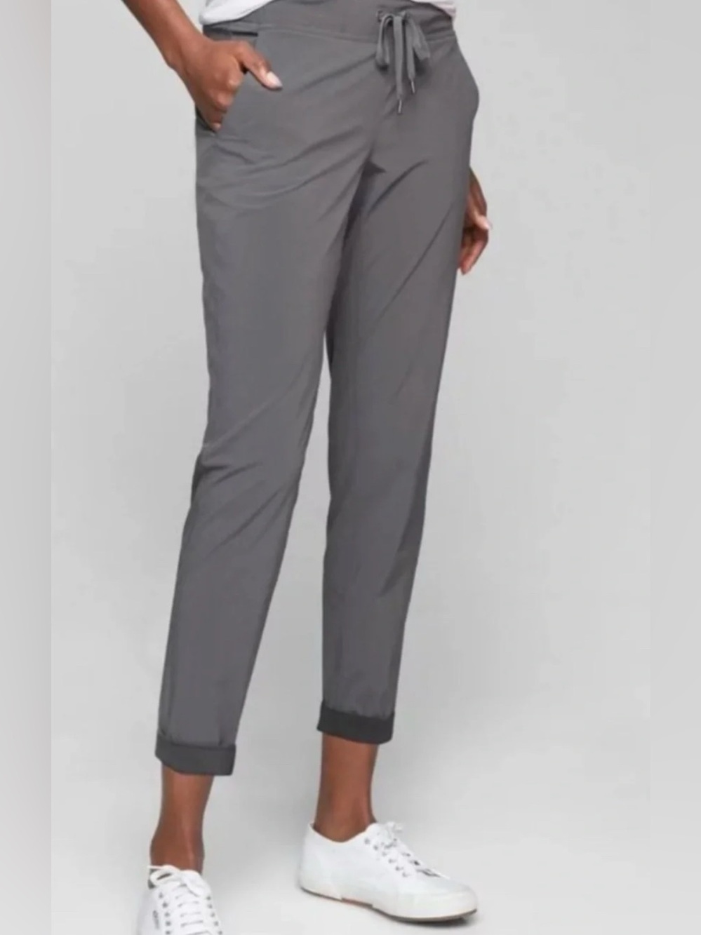 Athleta Midtown Drawstring Joggers Size 2 in Ash